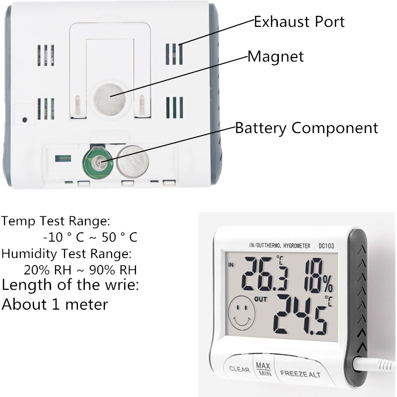Valeurs MAX/MIN Température Hu - Weather Station Indoor avis et prix