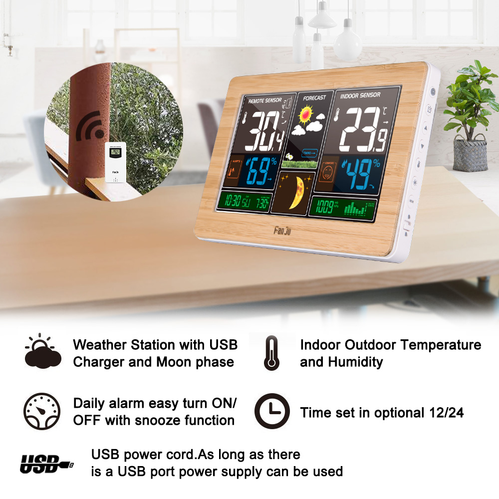 FanJu-Réveil numérique FJ3ino  - Weather Station Indoor avis et prix