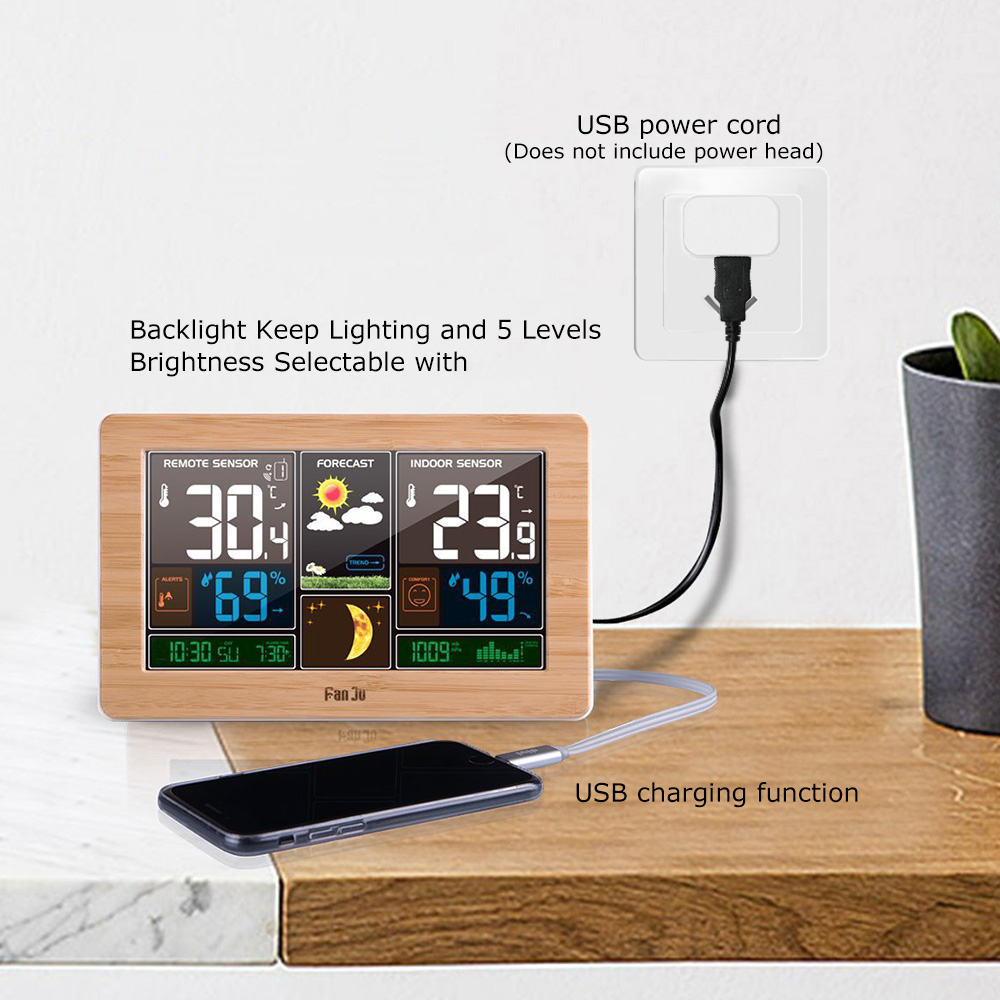 FanJu-Réveil numérique FJ3ino  - Weather Station Indoor avis et prix